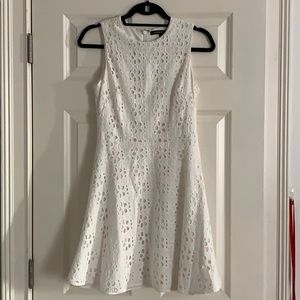 white eylet lace dress